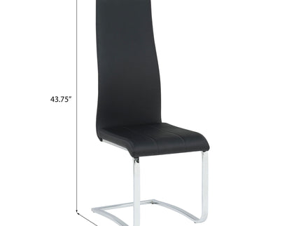 High Back Side Chairs Dining Chairs With Padded Upholstery (Set of 4)