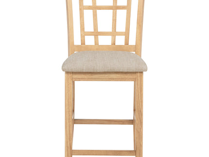 Davis - Counter Height Dining Chair Linen (Set of 2) - Light Oak