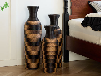 Classic And Neat Floor Vase, High Independent Flower Stand (Set of 3)