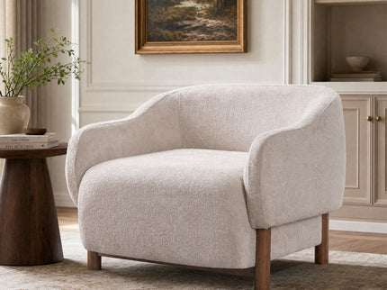 Modern Accent Chair With Recessed Arms And Tight Back