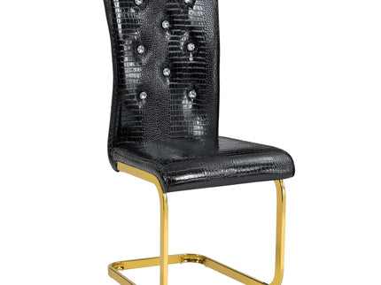 Elegant Design Alligator Skin Upholstered Dining Chairs
