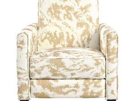 Push Back Upholstered Recliner Armchair