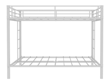 Bunk Bed For Kids, Convertible Frame With Ladders & Guardrail