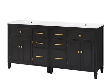 2 Piece Freestanding Bathroom Vanity Set With Sink Top, Reversible Dual Layout