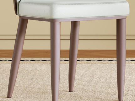 Dining Chair With Carbon Steel Legs, Comfortable Seating, (Set of 2) - White
