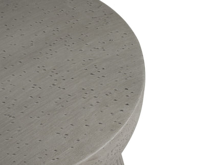 Modern Outdoor Lightweight Concrete Side Table With Hourglass Design - Light Gray