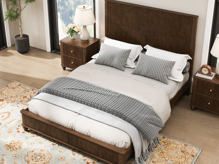3 Piece Bedroom Set With Bed And 2 Nightstands