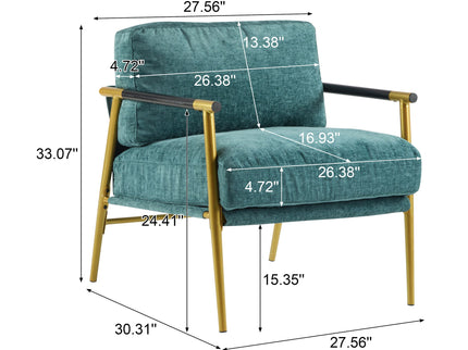 Modern Accent Chair With Cushions, Cozy Seating