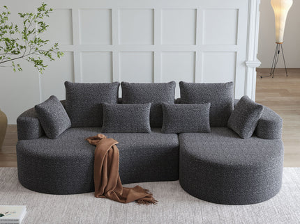 Curved Oversized Sectional Sofa With Extra Deep Seat