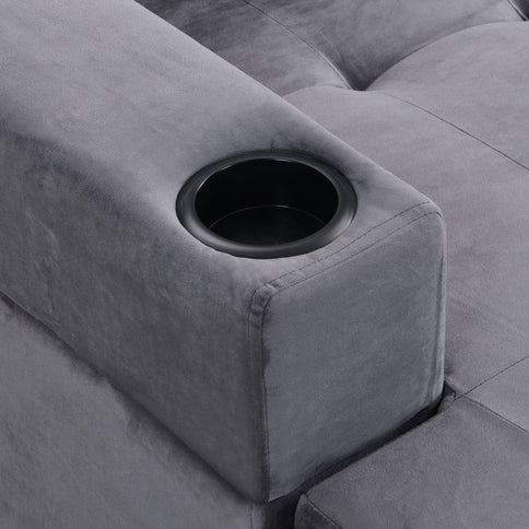 Modern Sectional Sofa Set With L Shape Chaise Lounge And Storage
