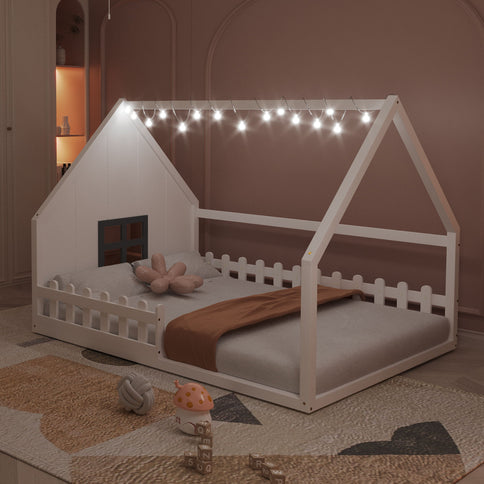 House Bed With Window And Fence