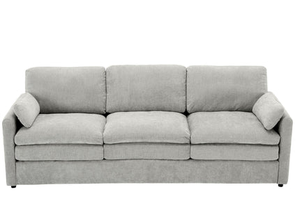 Cozy Upholstered 3 Seater Sofa With Double Cushion
