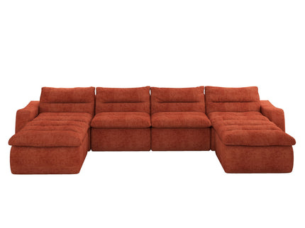Modern L Shaped Modular Beanbag Sofa, Comfortable Lazy Style, Compression Sponge And Cloth