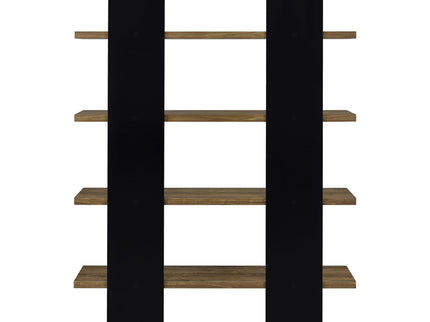 Mystrene - 4 Shelf Bookcase With Open Shelving Design - Black