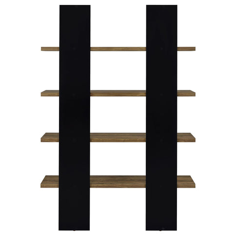 Mystrene - 4 Shelf Bookcase With Open Shelving Design - Black