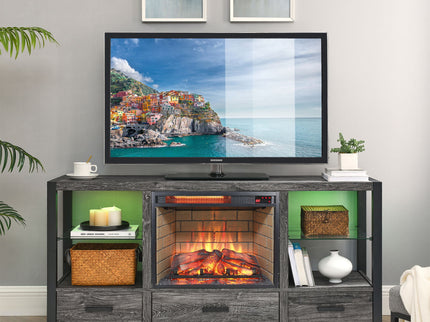 Infrared Quartz Heater Fireplace Insert -Woodlog Version With Brick