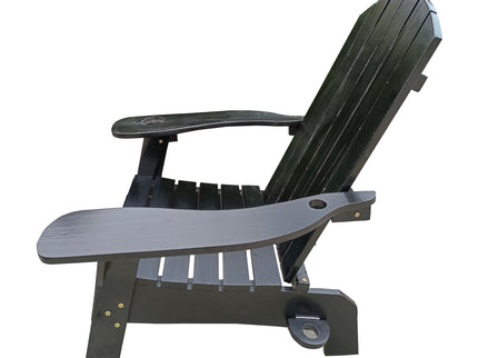 Outdoor Or Indoor Wood Adirondack Chair With An Hole To Hold Umbrella, On The Arm