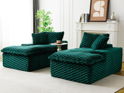 Double Chaise Lounge With Full Compressed Sponge
