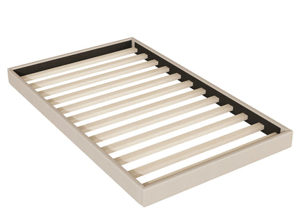 Upholstered Platform Bed With Trundle And 2 Sets Of USB Ports On Each Side, Fabric