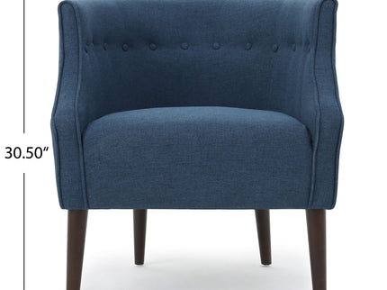 Contemporary Upholstered Club Chair With Button Tufting