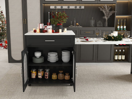 Expandable Kitchen Island With Power Outlet