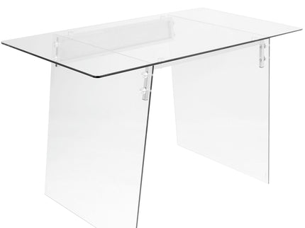 Glacier - Contemporary Desk - Clear / Chrome
