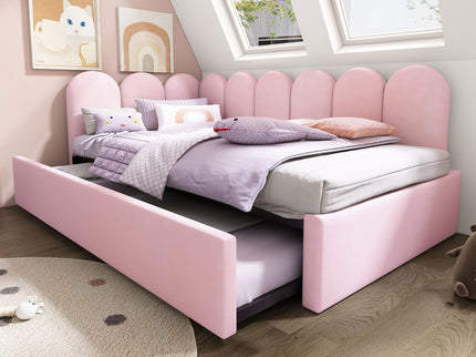 Upholstered Daybed With Pull-Out Bed