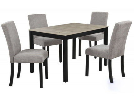 Upholstered Dining Room Kitchen Side Chairs (Set of 2) - Black / Gray