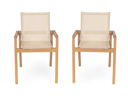 Belfast - Dining Chair With Acacia Wood Frame And Seating (Set of 2)