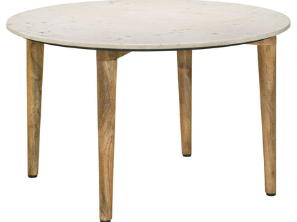Leska - Round Coffee Table - White