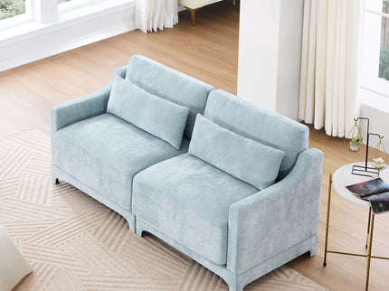 Elegant Sofa With Ergonomic Design And Lumbar Pillows