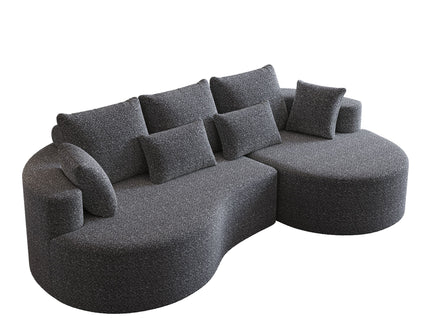 Curved Oversized Sectional Sofa With Extra Deep Seat