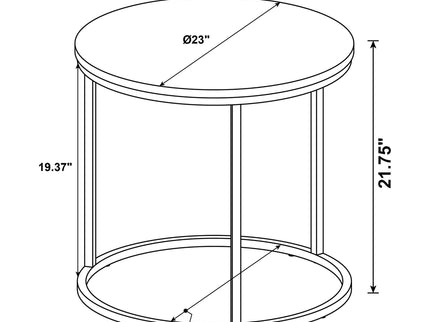 Arrize - Round Side End Table - Pine Wood