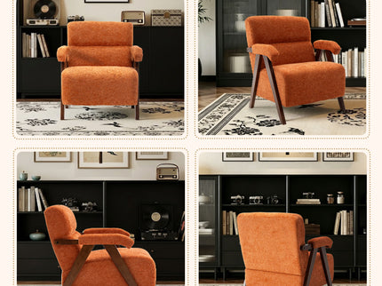 Modern Accent Chair With Tufted Armchair For Reading Room