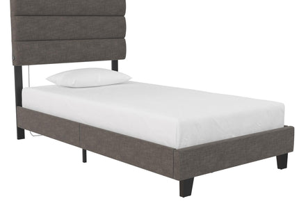 Paloma - Twin Bed With Dual USB Port - Linen