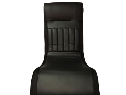 Foldable Gaming Chair With Onboard Speakers, LED Strip Lighting, Bluetooth, Vibration Massage, USB Charging Port - Black