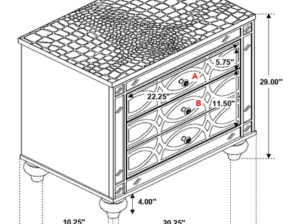 Arabesque - 4 Piece Queen Bedroom Set With LED Headboard - Silver