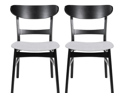 Mid Century Dining Chairs With Cushioned Seats And Wood Frame (Set of 2)