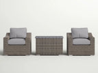 Dark Gray / 3 Pc. 2 Chairs, Table