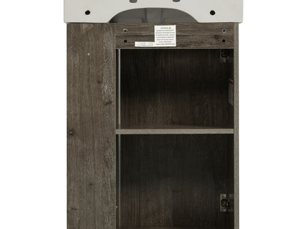 Bathroom Vanity With Sink, Freestanding Wood Grain Cabinet With Storage