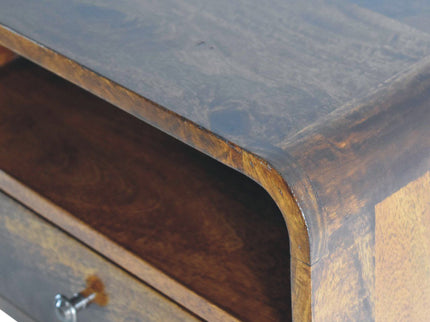 Curved Upper Slot Floating Nightstand