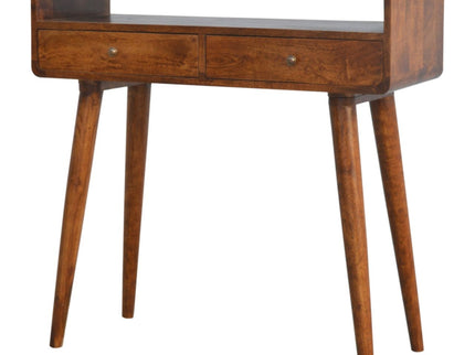 Curved Chestnut Console Table