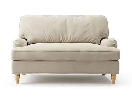 Loveseat Sofa, Upholstered Small Couch For Living Room - Cream Beige