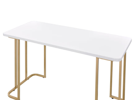 Estie - Writing Desk - White / Gold