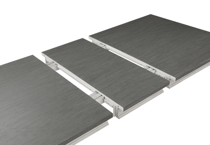 Katia - Dining Table With Leaf - Gray / White