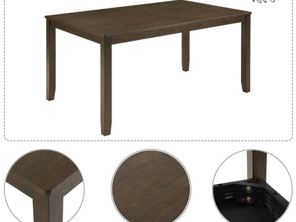 Dining Table Set With Upholstered Chairs, Rectangular Dining Table Set