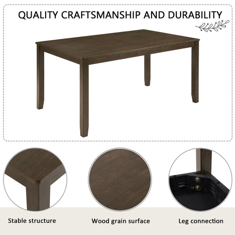 Dining Table Set With Upholstered Chairs, Rectangular Dining Table Set