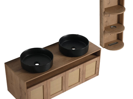 Bathroom Vanity & Art Sink And Storage Rack, Float Mounting Design