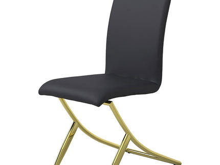 Dining Chairs (Set of 2) - Black / Gold