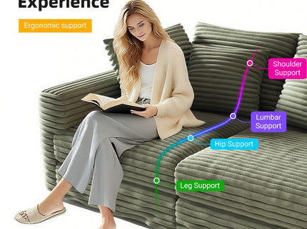 Modern Comfy Upholstered Sofa Cloud Couch & Deep Seat Couches